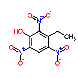 3-乙基-2,4,6-三硝基-苯酚结构式_19036-79-4结构式