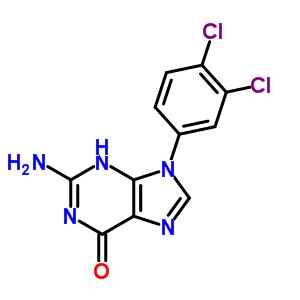 2-氨基-9-(3,4-二氯苯基)-3H-嘌呤-6-酮结构式_19188-33-1结构式