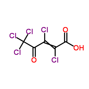 2,3,5,5,5-五氯-4-氧代-2-戊烯酸结构式_19359-89-8结构式