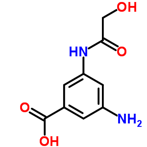 3-氨基-5-[(2-羟基乙酰基)氨基]苯甲酸结构式_19714-81-9结构式