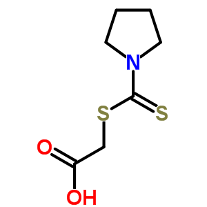 (吡咯烷-1-羰基硫代)硫代]乙酸结构式_20069-28-7结构式