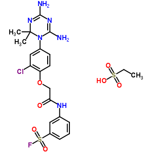 3-[[2-[2-氯-4-(4,6-二氨基-2,2-二甲基-1,3,5-噻嗪-1-基)苯氧基]乙酰基]氨基]苯磺酰氯结构式_20110-97-8结构式