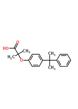2-Methyl-2-[4-(1-methyl-1-phenylethyl)phenoxy]propanoic acid Structure,2012-73-9Structure
