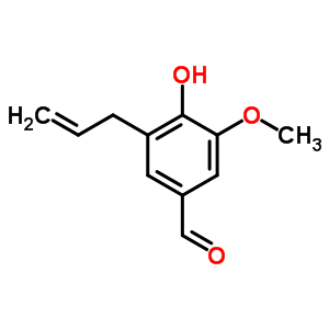 3-烯丙基-4-羟基-5-甲氧基-苯甲醛结构式_20240-58-8结构式