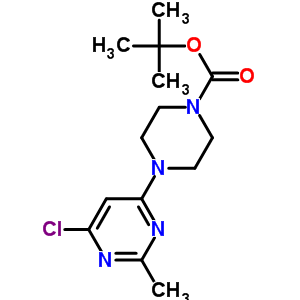 Tert-butyl 4-(6-chloro-2-methyl-4-pyrimidinyl)-tetrahydro-1(2h)-pyrazinecarboxylate Structure,203519-37-3Structure