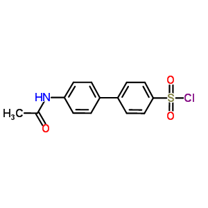 4-(乙酰基氨基)-1,1-联苯-4-磺酰氯结构式_20443-73-6结构式