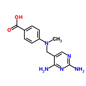 4-[(2,4-二氨基嘧啶-5-基)甲基-甲基-氨基]苯甲酸结构式_20781-12-8结构式