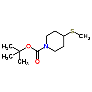 4-(甲基硫代)哌啶-1-羧酸叔丁酯结构式_208245-69-6结构式