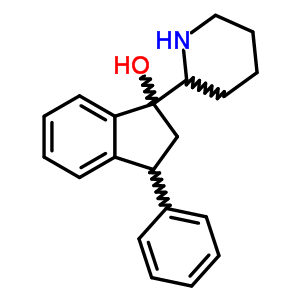 3-苯基-1-(2-哌啶)-1-茚醇结构式_20845-62-9结构式