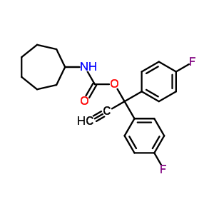 N-cycloheptylcarbamic acid 1,1-bis(p-fluorophenyl )-2-propynyl ester Structure,20929-99-1Structure