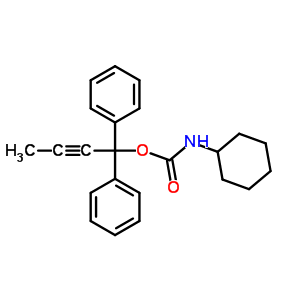 N-cyclohexylcarbamic acid 1,1-diphenyl -2-butynyl ester Structure,20930-10-3Structure