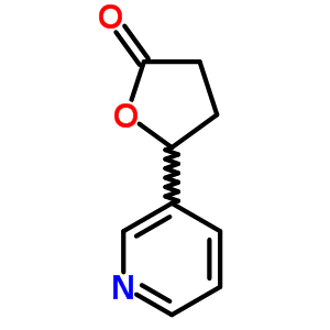 (+/-)-5-(3-吡啶)四氢-2-呋喃酮结构式_20971-79-3结构式