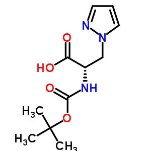 L-n-boc-3-吡唑-1-基-丙氨酸结构式_21012-18-0结构式