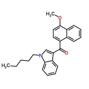 1-戊基-3-(4-甲氧基萘甲酰基)吲哚结构式_210179-46-7结构式