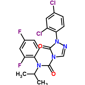 1-(2,4-二氯苯基)-n-(2,4-二氟苯基)-1,5-二氢-n-(1-甲基乙基)-5-氧代-4H-1,2,4-噻唑-4-羧酰胺结构式_212201-70-2结构式