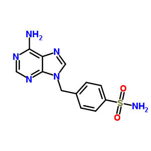 4-[(6-氨基嘌呤-9-基)甲基]苯磺酰胺结构式_21267-98-1结构式