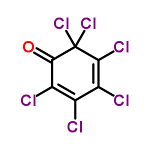 2,3,4,5,6,6-Hexachloro-2,4-cyclohexadien-1-one Structure,21306-21-8Structure