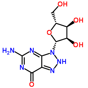 5-氨基-3,4-二氢-3-b-D-呋核亚硝脲-7H-1,2,3-噻唑并[4,5-d]嘧啶-7-酮结构式_2133-80-4结构式