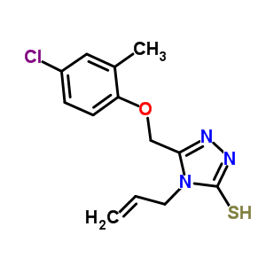 4-Allyl-5-[(4-chloro-2-methylphenoxy)methyl]-4H-1,2,4-triazole-3-thiol Structure,21358-24-7Structure