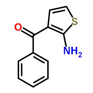 (2-氨基-3-噻吩)(苯基)甲酮结构式_21582-44-5结构式