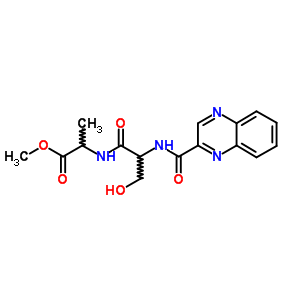 Methyl 2-[[3-hydroxy-2-(quinoxaline-2-carbonylamino)propanoyl]amino]propanoate Structure,21650-10-2Structure