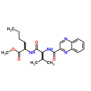 Methyl 2-[[3-methyl-2-(quinoxaline-2-carbonylamino)butanoyl]amino]-4-methylsulfanyl-butanoate Structure,21691-84-9Structure