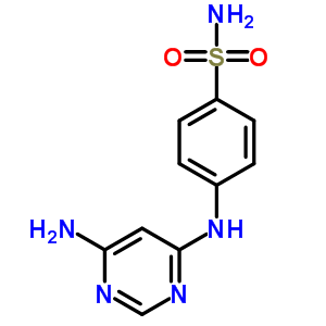 4-[(6-氨基嘧啶-4-基)氨基]苯磺酰胺结构式_21886-12-4结构式