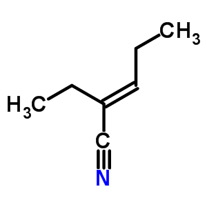 (2E)-2-乙基-2-戊烯腈结构式_22031-59-0结构式