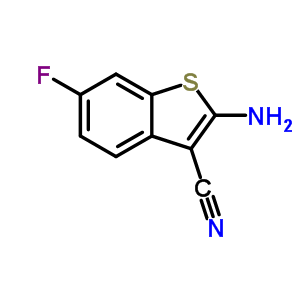 2-氨基-6-氟苯并[b]噻吩-3-甲腈结构式_221061-09-2结构式