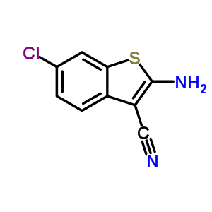 2-氨基-6-氯苯并[b]噻吩-3-甲腈结构式_221061-10-5结构式