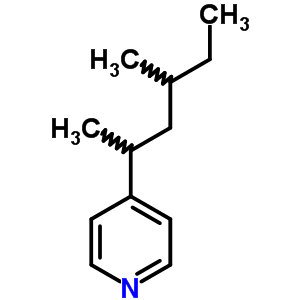 4-(1,3-二甲基戊基)-吡啶结构式_22253-34-5结构式