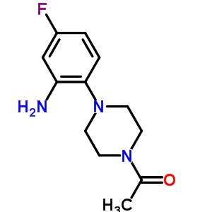 1-[4-(2-氨基-4-氟苯基)-1-哌嗪]乙酮结构式_223513-02-8结构式
