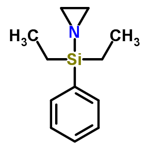 1-(二乙基苯基甲硅烷基)-氮丙啶结构式_22409-14-9结构式
