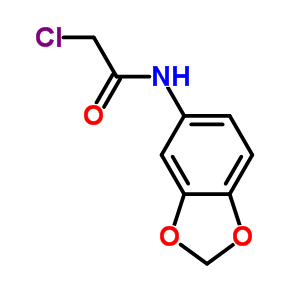 N-1,3-苯并二氧代l-5-基-2-氯乙酰胺结构式_227199-07-7结构式