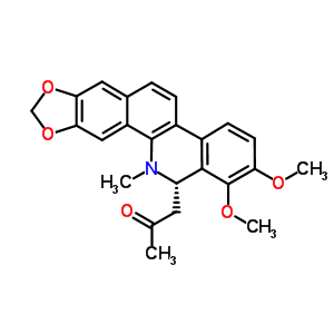 丙酮基白屈菜赤碱结构式_22864-92-2结构式