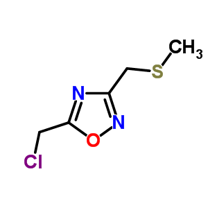 5-(氯甲基)-3-[(甲基硫代)甲基]-1,2,4-噁二唑结构式_229343-09-3结构式