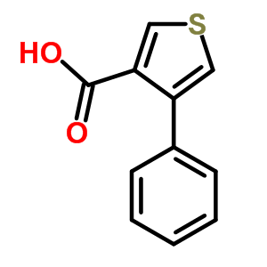 4-苯基噻吩-3-羧酸结构式_23062-42-2结构式