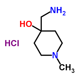 4-(氨基甲基)-1-甲基-4-羟基哌啶盐酸盐结构式_23804-63-9结构式