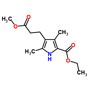 1H-pyrrole-3-propanoicacid,5-(ethoxycarbonyl)-2,4-dimethyl-,methylester Structure,2386-37-0Structure