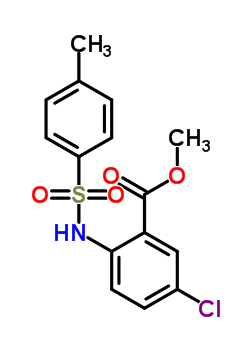 5-氯-2-[[(4-甲基苯基)磺酰基]氨基]苯甲酸甲酯结构式_247237-38-3结构式