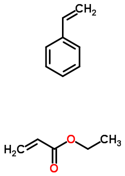 2-丙烯酸乙酯与苯乙烯的聚合物结构式_25066-97-1结构式