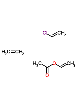 乙酸乙烯酯与氯乙烯和乙烯的聚合物结构式_25085-46-5结构式