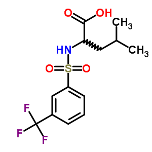 n-[[3-(三氟甲基)苯基]磺酰基]-亮氨酸结构式_251097-65-1结构式