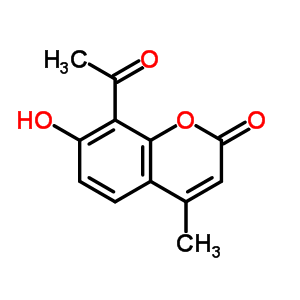 8-乙酰基-7-羟基-4-甲基-2H-色烯-2-酮结构式_2555-29-5结构式
