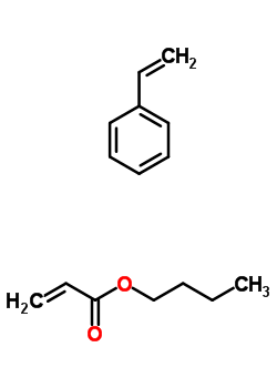 2-丙烯酸丁酯与苯乙烯聚合物结构式_25767-47-9结构式