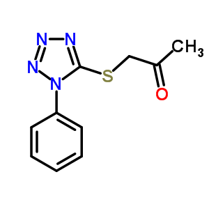 1-[硫代(1-苯-1H-四唑-5-基)]丙酮结构式_25803-68-3结构式