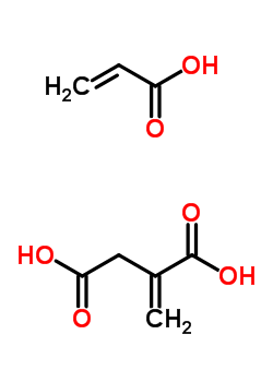 亚甲基丁二酸与2-丙烯酸的聚合物结构式_25948-33-8结构式