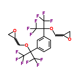 2,2-[1,3-亚苯基双[[2,2,2-三氟-1-(三氟甲基)亚乙基]氧基亚甲基]]双-环氧乙烷结构式_26146-93-0结构式