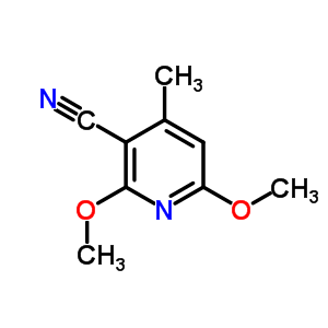 2,6-二甲氧基-4-甲基-3-吡啶甲腈结构式_26345-14-2结构式