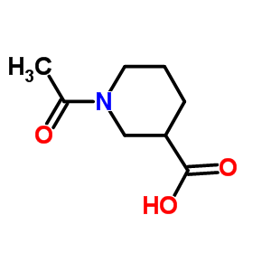 1-乙酰基哌啶-3-羧酸结构式_2637-76-5结构式